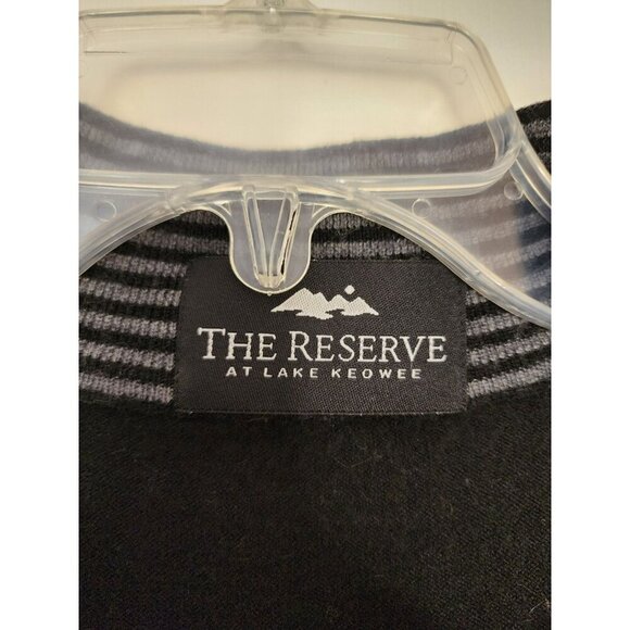 The Reserve At Lake Keowee Argyle 100% Merino Wool 1/4 Zip Sweater Size XL Logo - Picture 3 of 5